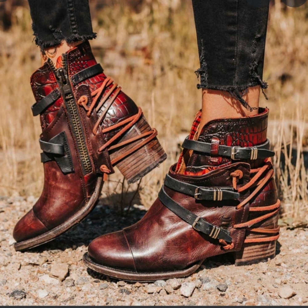 Freebird Crue wine multi boots never worn